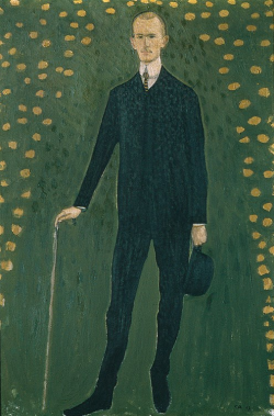 terminusantequem:Cuno Amiet (Swiss, 1868-1961), Portrait (Ossi Miller), 1907. Oil on canvas, 110 x 73,5 cm