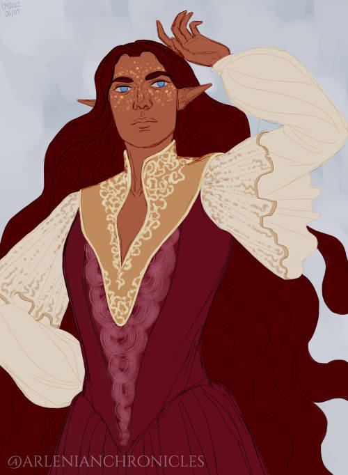 Noldorin Portraits pt2: Fëanor, Nerdanel, Anairë, and Eldalótë.Alrighty, here’s the man himself! And