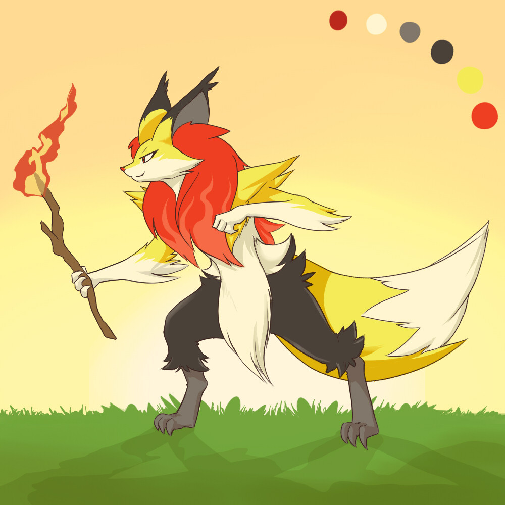 Alternate Delphox Design I thought the Delphox evolution looked kind of crappy. The