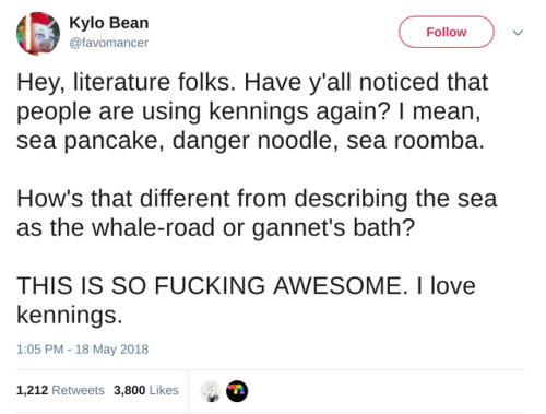 achtervulgan315:allthingslinguistic:Hey, literature folks. Have y'all noticed that people are using 