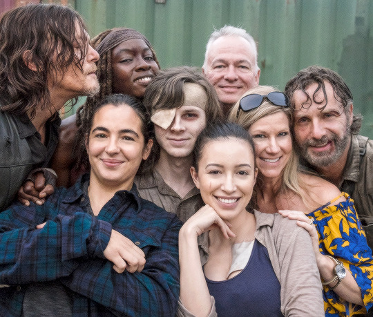 dailytwdcast:  Chandler Riggs, Andrew Lincoln, Danai Gurira, Norman Reedus,Christian