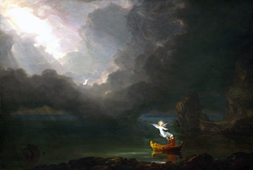 “The Voyage of Life” (Series) [1842] - Thomas Cole     1-2: Childhood     3-4: Youth    