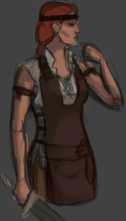 eixoart:  this is all i have the energy for because of an asshole augh i love aveline so much i wish you could romance her 