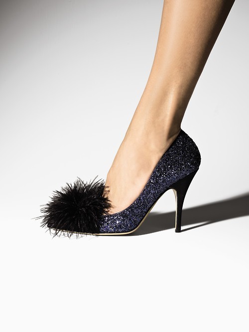 High Heels Blog Be the first on the dance floor in Kate Spade’s ‘Lilo’ Feather… via Tumblr