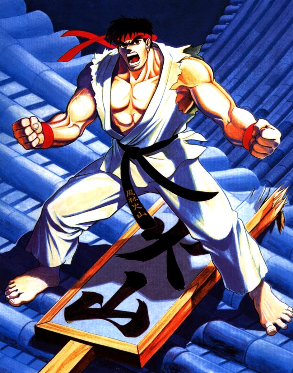 pixandwords:  Old Promotional Street Fighter Art from Shoei, Sensei, Kinu Nishimura,