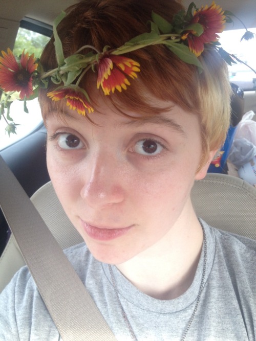 I made a flower crown out of some of the pretties along the side of the road :)