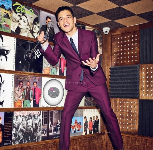 ramimalek4ever:★ A fancy boi with a purple suit ★