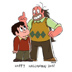 ben-levin:  ianjq:  Happy Halloween from Steven &amp; Greg Universe!    Hachi machi!