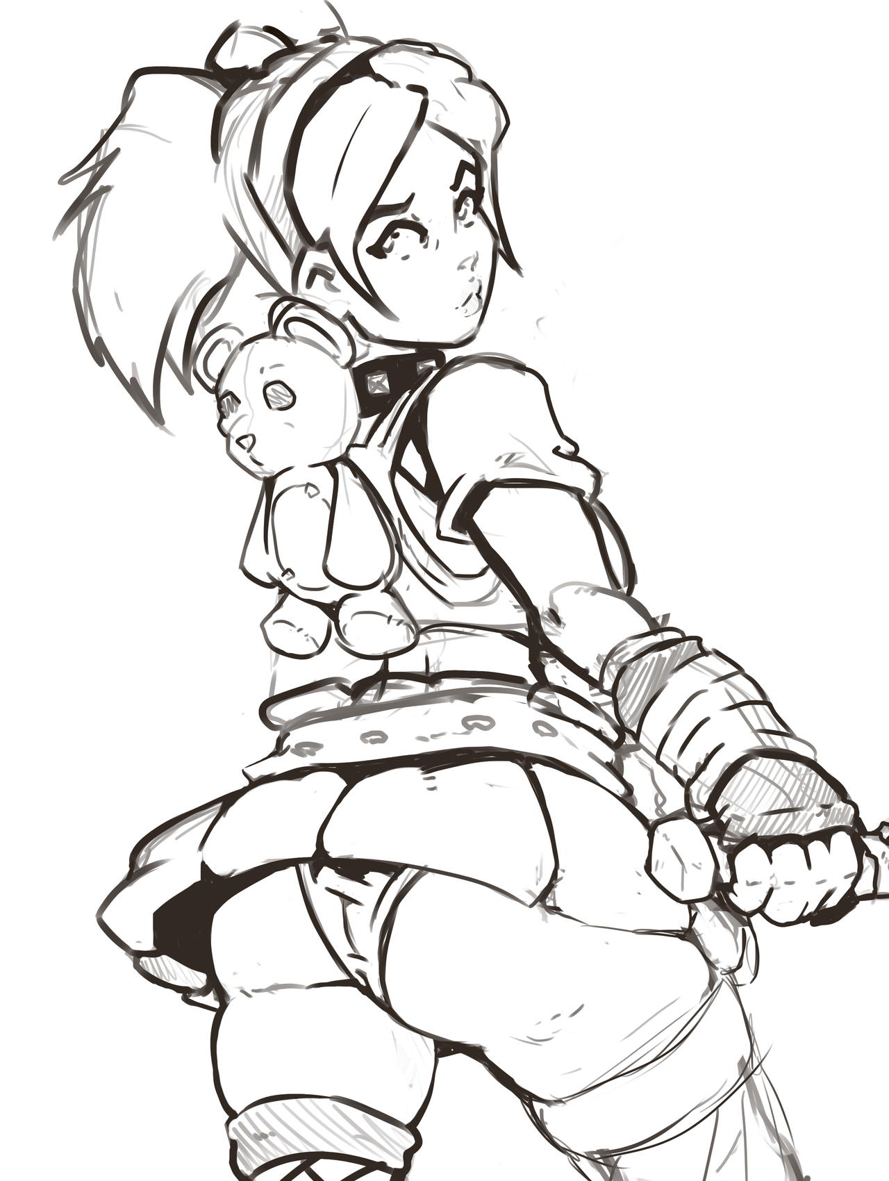 null-max: Rough sketch of Jo beth Casey from TimeSplitters-3 sketch went as well