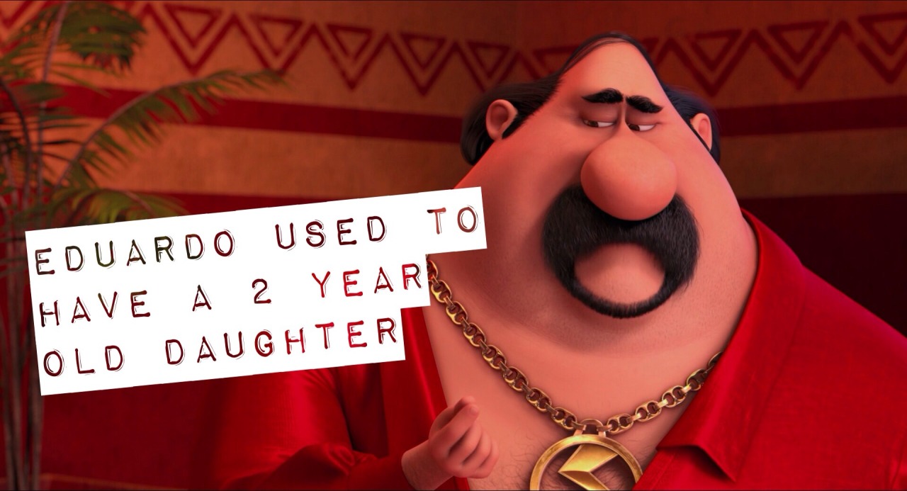 Despicable Me Head canons, Eduardo used to have a 2 year old daughter.  Sadly,...