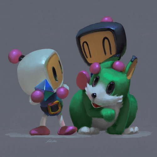 Bomberman! :DTraining fundamentals. No layer effects that I love to use in Photoshop