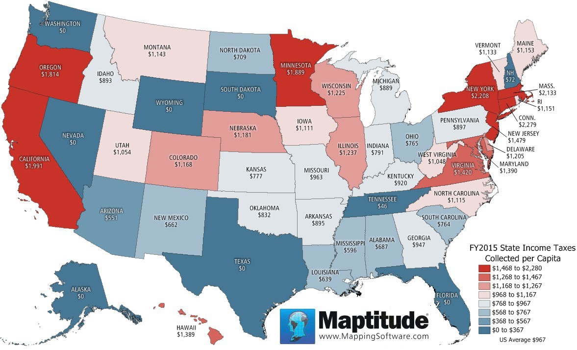 US States with the Highest and Lowest Per Capita... Maps on the Web