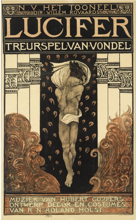 Richard Roland Holst (1868-1938), ‘Lucifer’, dir. by Willem Royaards, 1910“A coloured li