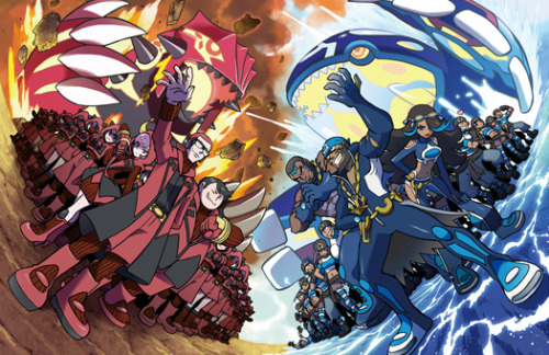 megidolaon-for-everyone: Team Magma vs. Team Aqua