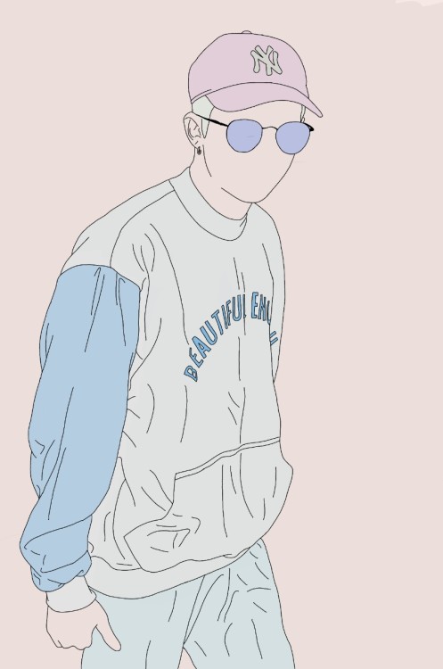 Porn photo taesbitch:  1/  Bangtan Fashion Lineart 