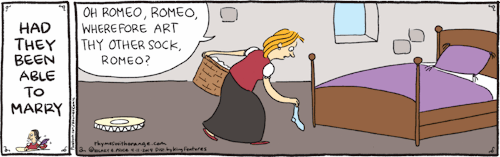 linguisten:  This is what happens when you make a cartoon on something you don’t understand. Here: the word wherefore.  Analysis.