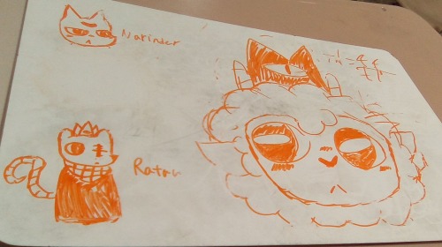 This Is The Rest Of The Whiteboard, I Drew Ratau Out Of Memory So That's Why He Looks Like That