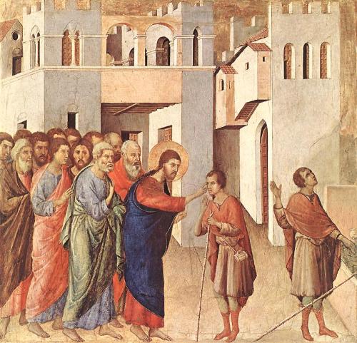 Healing of the Blind Man, Duccio di Buoninsegna, between 1308 and 1311