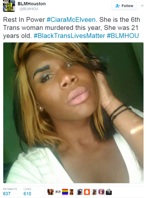 cartnsncreal:Protect Black Trans Women.  Stop the murders of my sisters!#BlackTransLivesMatter