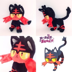 wolfiboi:  Litten from Pokemon Sun and Moon  This was a very complex plush to make and will not be making much more. Customers who would like one will need to be quick as it is first come first serve. Message me for pricing.  Would anyone be interested