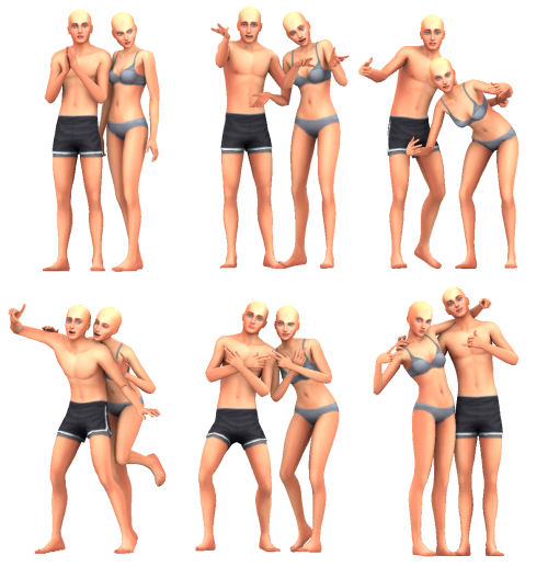 rinvalee: Couple Poses #2 6 Poses + All in one Needed Pose Player and Teleport Any Sim [dl here] Ple