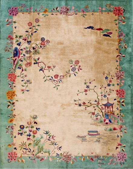 Antique rugs 100 years ago.