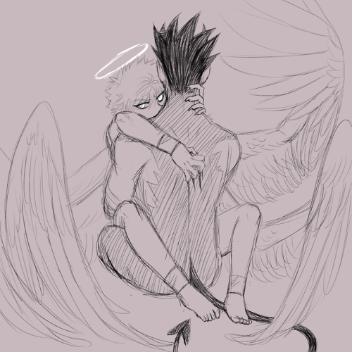 xcoruscaminex: Angel!Killua is very protective of Gon (this takes place after Gon’s half-