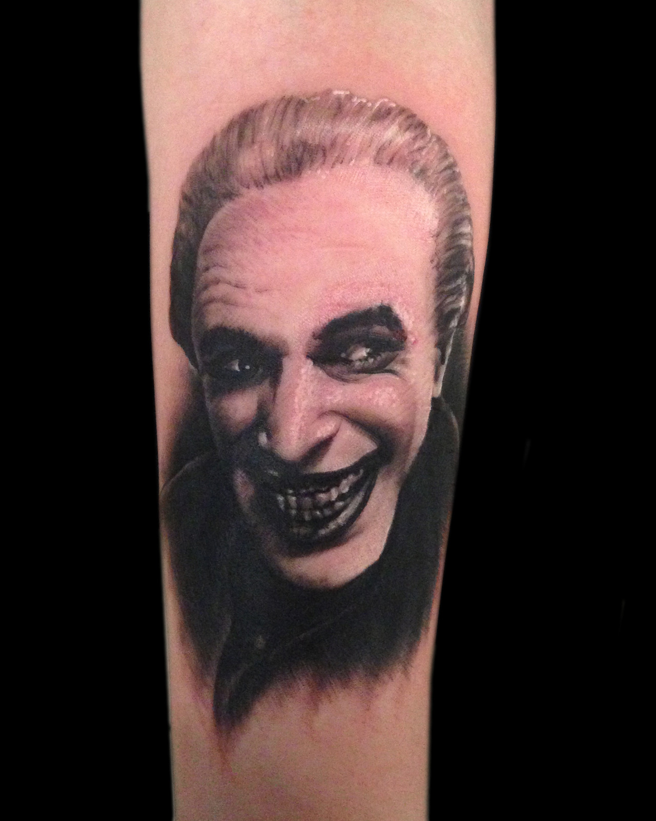 fuckyeahtattoos:  Gwynplaine portrait tattoo.  He was the original inspiration for