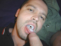 eatingcum:  he got the salty juice, just need some tequila for it now!  - kinkboxer.tumblr.com 