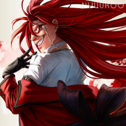 nijuukoo:   The Scarlet Reaper [x]  Commission for toddnyallison who wanted some gorgeous Grell Sutcliffe UvU &lt;3 I loved drawing her haaaaaaaaaaaaaaaaair omfg. Thank you so much for commissioning me &lt;333 