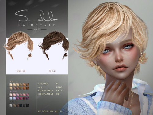 Short curls hair for men (LEON), 32 colors, HQ, hope you like it, thank you! VIP for 14 days, open d