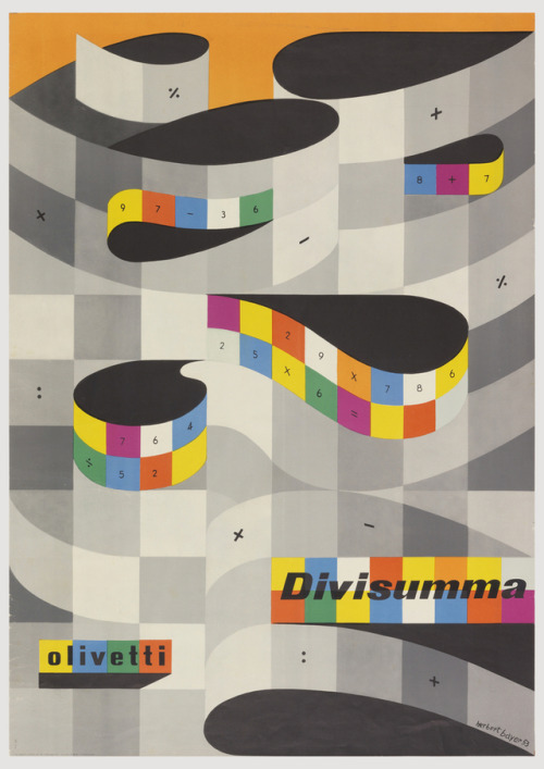 Poster, Divisumma, 1953designed byHerbert Bayer and made for (as the client)Mario Bellini and Ing. C