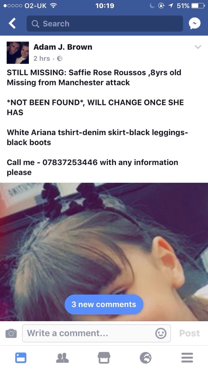 fuckyeahfeysand:  An 8 year old girl is among those still missing in Manchester..