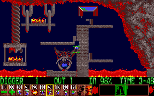 Lemmings Diary — Fun Level 30 - "Lock up your Lemmings"