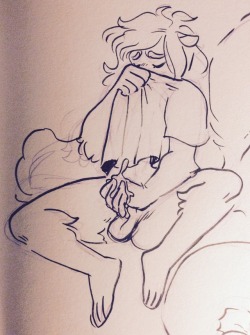 fluffyboobs:  Vin during the more lonely nights when Lukas can’t stay over at his flat so he gotta make do with just his boyfriends shirt until he can see him again