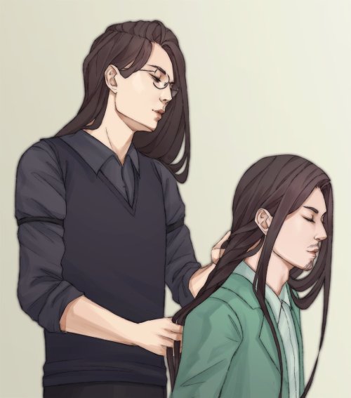 danhoemei: Some long-haired Weilan because I’m very weak for braiding Permission granted by the arti