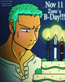 Today is babe&rsquo;s B-Day xDDDD I ♥ U Zoro  #onepiece #fanart  #roronoazoro #happybirthday