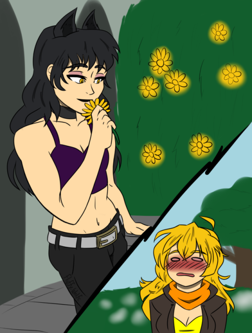 0kami-art: @bmblbweek‘s Bumbleby Week - Day 2: Garden(Please consider reblogging!)