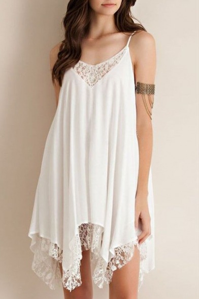 bluearbiternut: Summer Trendy Dresses Collection  Elegant Doll Collar Contrast Cuff A-Line Dress  Round Neck Long Sleeve Plain T-Shirt Dress  Black Lace Hollow Sleeveless Top Dress White Lace Insert Waist Tanks A-line Dress  Spaghetti Straps Sleeveless