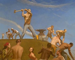 thunderstruck9: Bo Bartlett (American, b. 1955), The Forge (Swords into Plowshares), 2008. Oil on linen, 126 x 158 in.