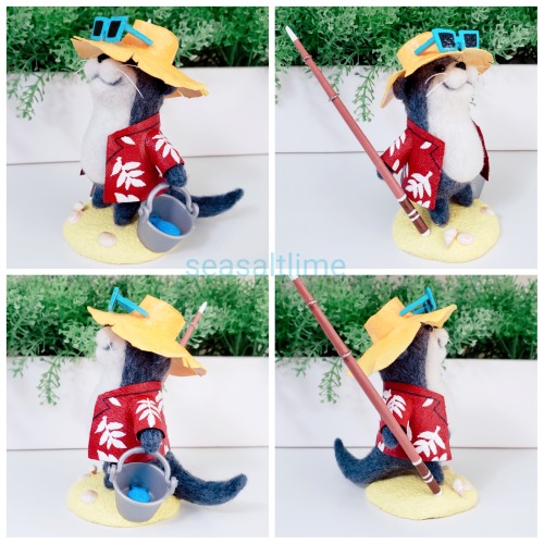 seasaltlime:It’s a great day for fishing in Eorzea I needlefelted the Abroader Otter minion from FF