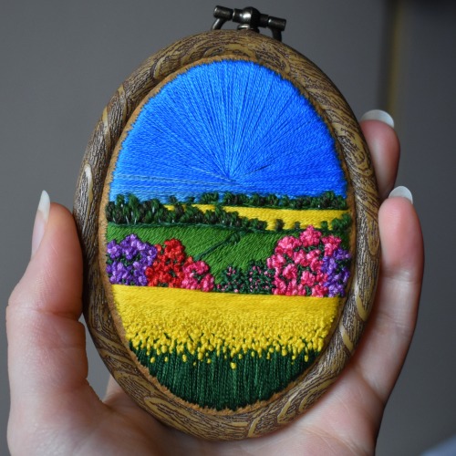 Embroidery Landscape Art By Chromatomania On Etsy And Instagram 