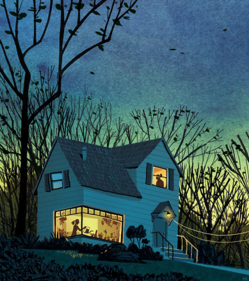 “Changing Places” Illustration for Boston Globe Magazine. An essay about a caretaker bec