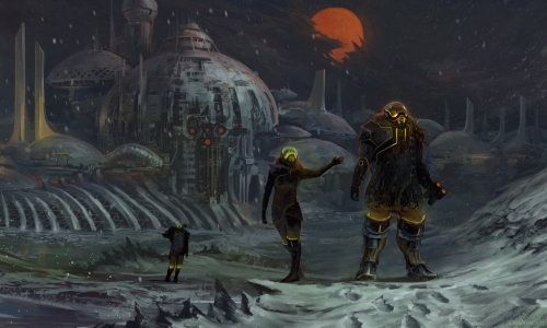 cyberpunkvisions:  Time To Close The Gates - SSGlushakov [http://ssglushakov.deviantart.com/]