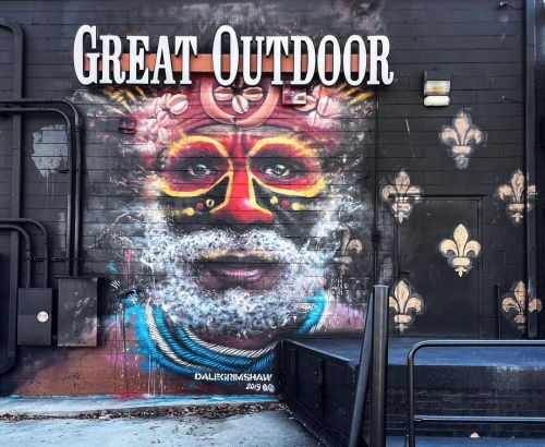 Work by Dale Grimshaw in Greensboro, NC, painted in 2019.