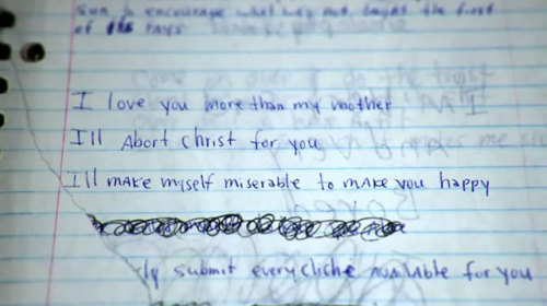 fetalchild: Kurt’s writings to Courtney.