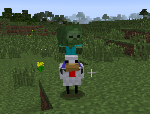 youdirtyshisno:  I found a baby zombie riding a chicken in the daylight. He wasn’t