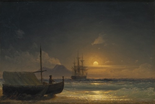 Ivan Konstantinovich Aivazovsky 1817-1900BAY OF NAPLES, 1844 - source: sothebys