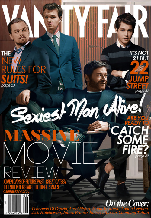 VANITY FAIR: Leonardo DiCaprio Ansel Elgort Hugh Jackman Logan Lerman Josh Hutcherson James Franco R