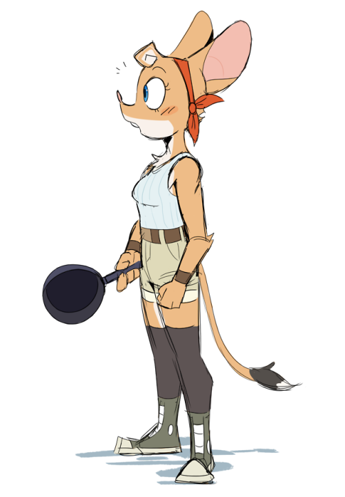 beezii: Rough concepts for Elodie the Jerboa Sniper!  She’s also a photographer that loves the outdo